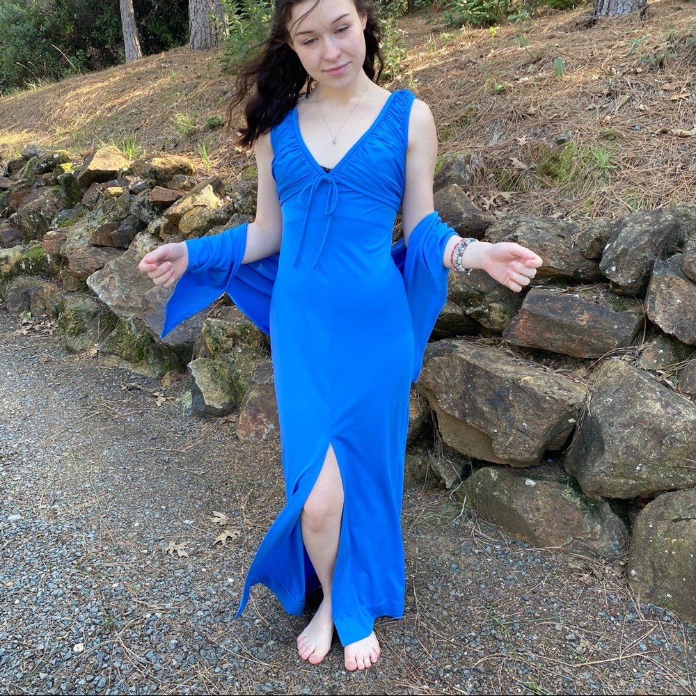 Vintage 1970’s Blue XS Evening Gown!
